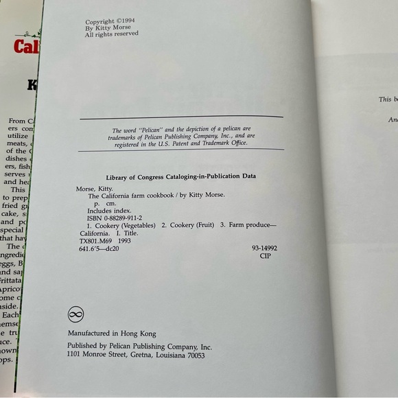 COOKBOOK: The California Farm Cookbook by Kitty Morse 1990s - Picture 5 of 8